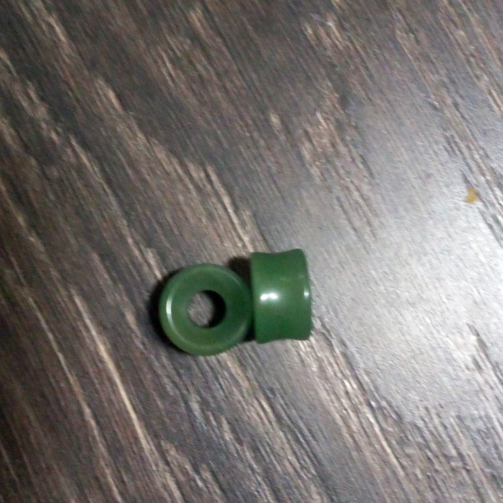 Aventurine gauge earrings